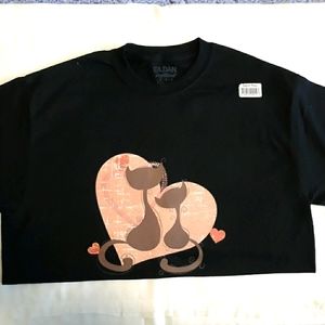 LOVE Cats, T-Shirt for Woman Black, Size M